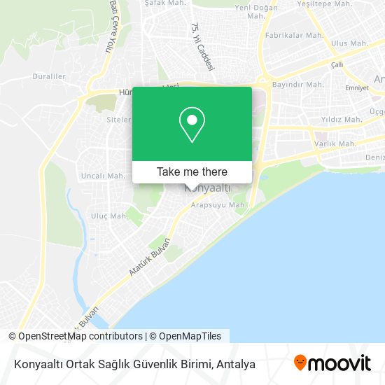 Konyaaltı Ortak Sağlık Güvenlik Birimi map