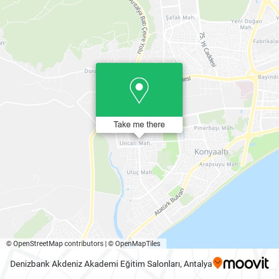 Denizbank Akdeniz Akademi Eğitim Salonları map