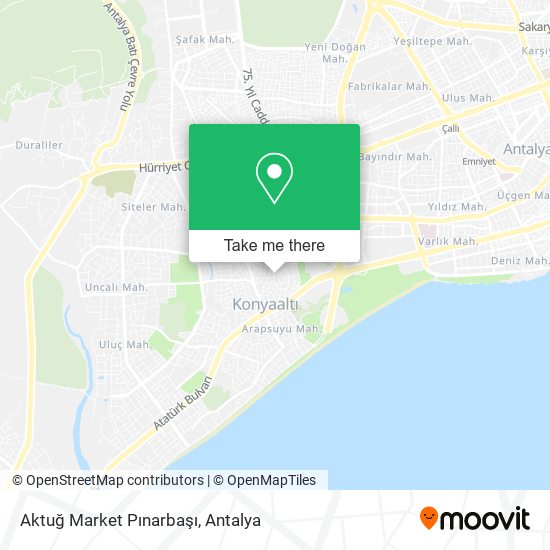 Aktuğ Market Pınarbaşı map