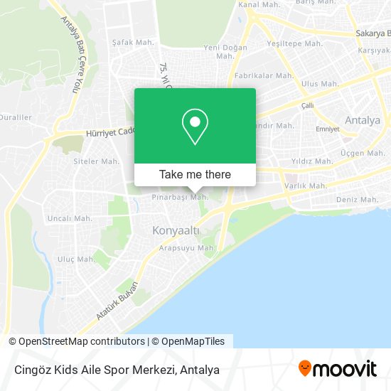 Cingöz Kids Aile Spor Merkezi map