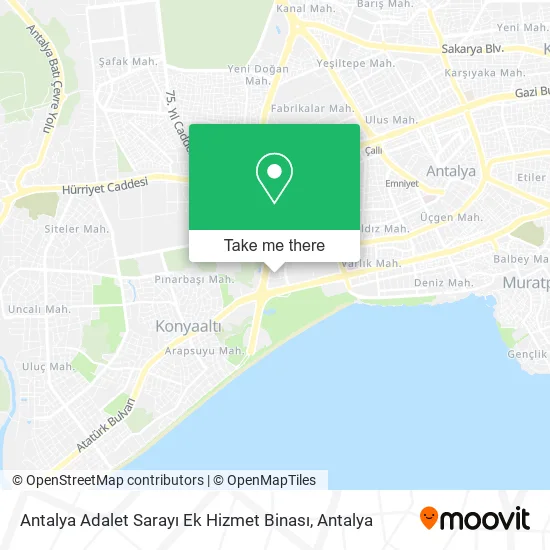 Antalya Adalet Sarayı Ek Hizmet Binası map