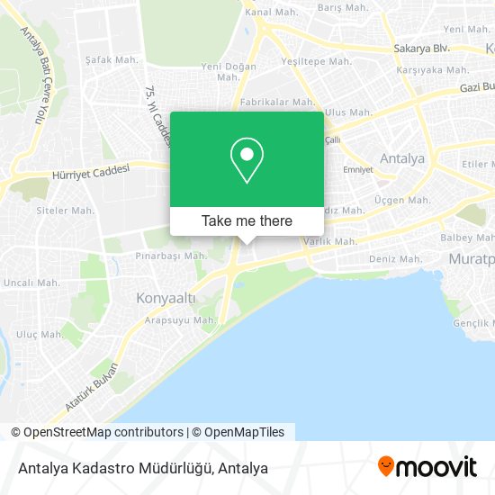 Antalya Kadastro Müdürlüğü map