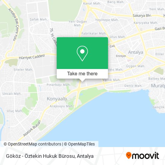 Gököz - Öztekin Hukuk Bürosu map