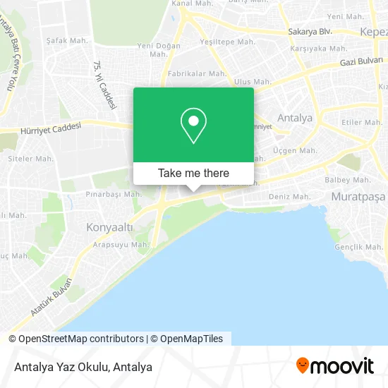 Antalya Yaz Okulu map