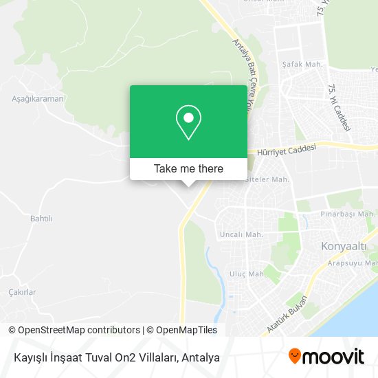 Kayışlı İnşaat Tuval On2 Villaları map