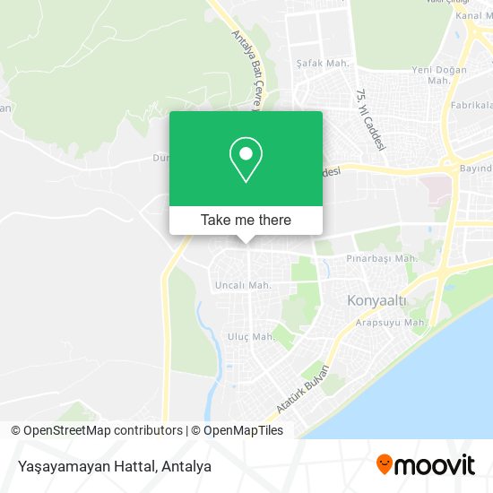 Yaşayamayan Hattal map