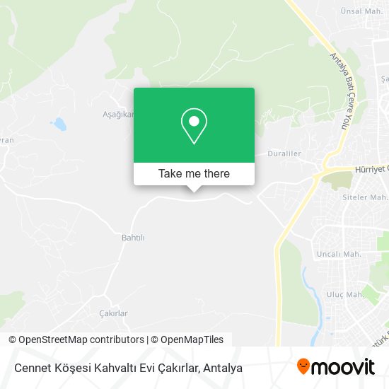 Cennet Köşesi Kahvaltı Evi Çakırlar map