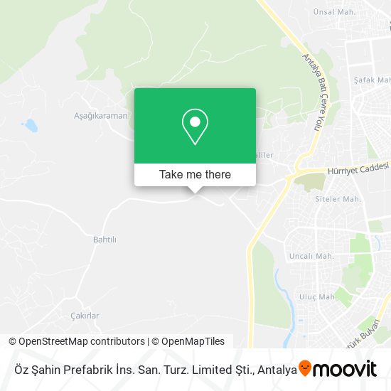 Öz Şahin Prefabrik İns. San. Turz. Limited Şti. map