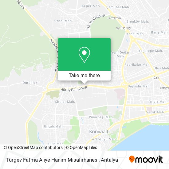 Türgev Fatma Aliye Hanim Misafirhanesi map