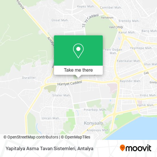 Yapitalya Asma Tavan Sistemleri map