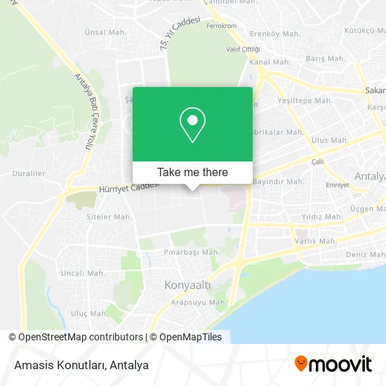 Amasis Konutları map