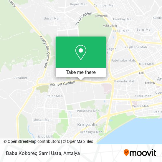 Baba Kokoreç Sami Usta map