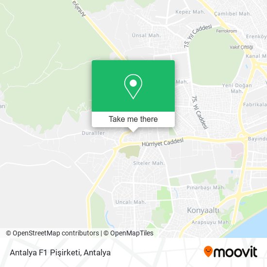 Antalya F1 Pişirketi map
