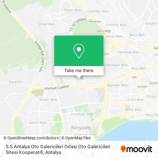 S.S Antalya Oto Galericileri Odasi Oto Galericileri Sitesi Kooperatifi map