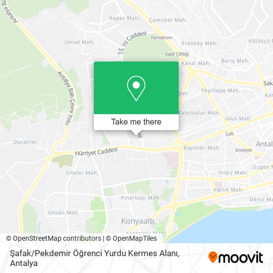 Şafak / Pekdemir Öğrenci Yurdu Kermes Alanı map