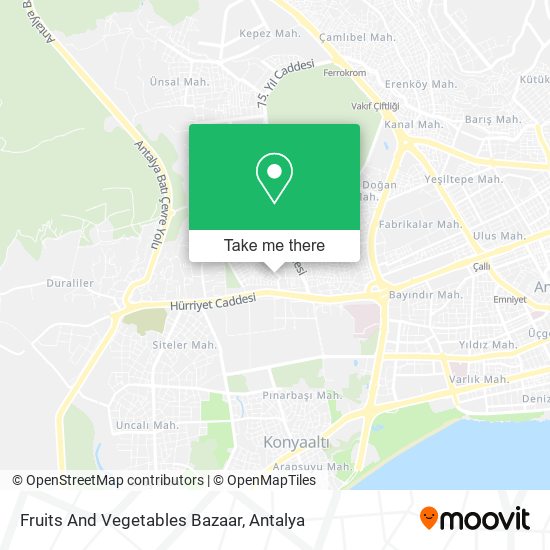 Fruits And Vegetables Bazaar map