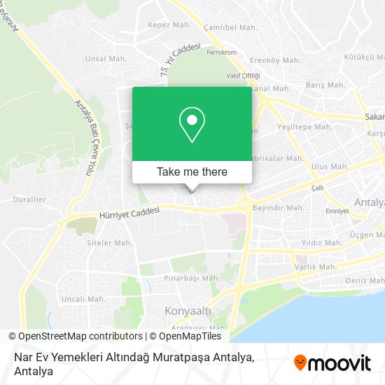 Nar Ev Yemekleri Altındağ Muratpaşa Antalya map