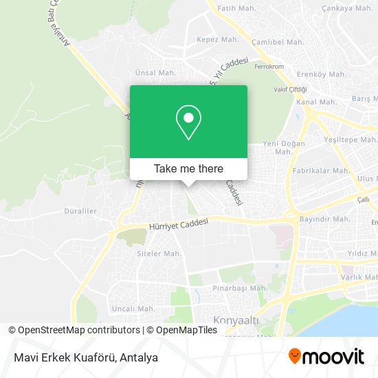Mavi Erkek Kuaförü map
