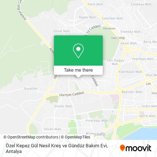 Özel Kepez Gül Nesil Kreş ve Gündüz Bakım Evi map