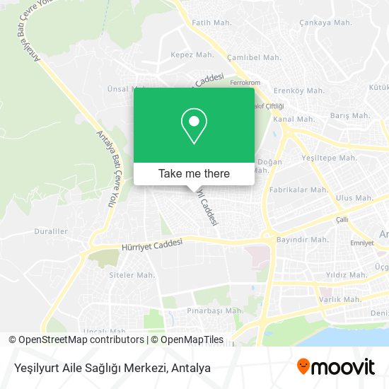 Yeşilyurt Aile Sağlığı Merkezi map