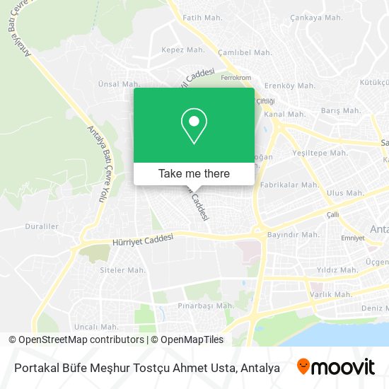 Portakal Büfe Meşhur Tostçu Ahmet Usta map