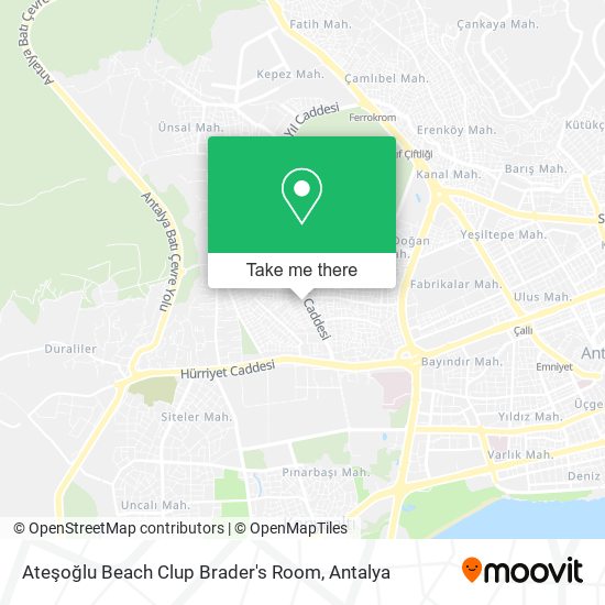 Ateşoğlu Beach Clup Brader's Room map