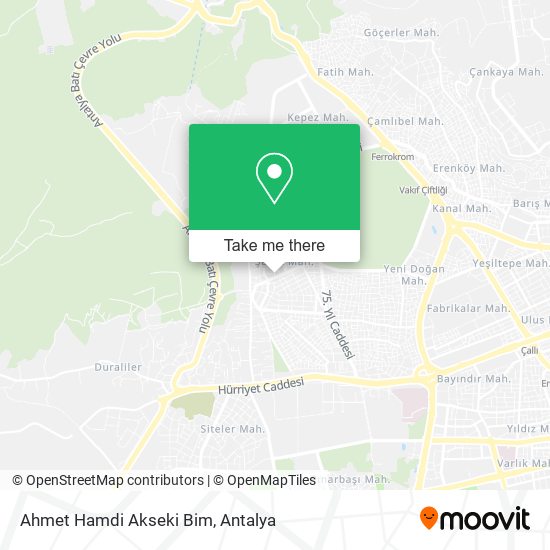 Ahmet Hamdi Akseki Bim map