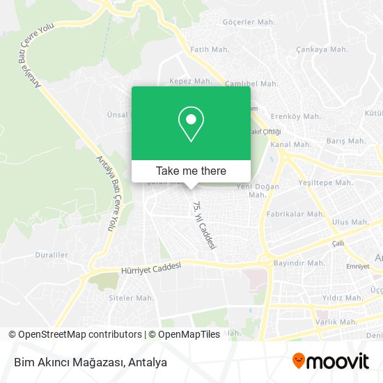 Bim Akıncı Mağazası map