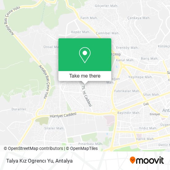 Talya Kız Ogrencı Yu map