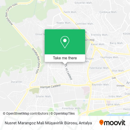 Nusret Marangoz Mali Müşavirlik Bürosu map