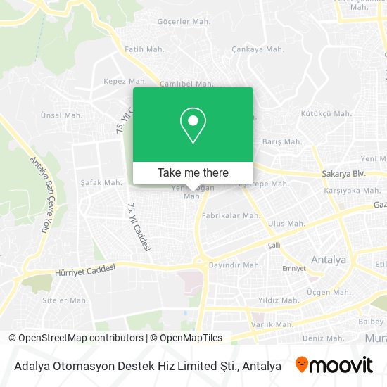 Adalya Otomasyon Destek Hiz Limited Şti. map