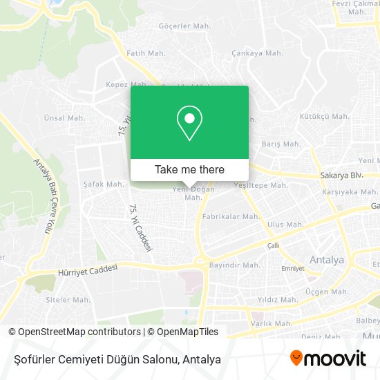 Şofürler Cemiyeti Düğün Salonu map