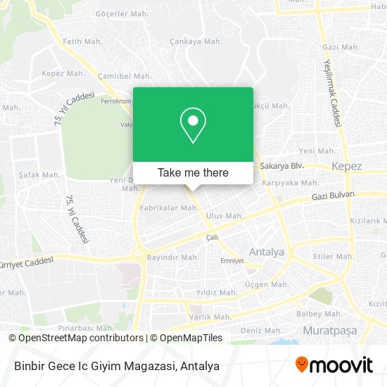Binbir Gece Ic Giyim Magazasi map