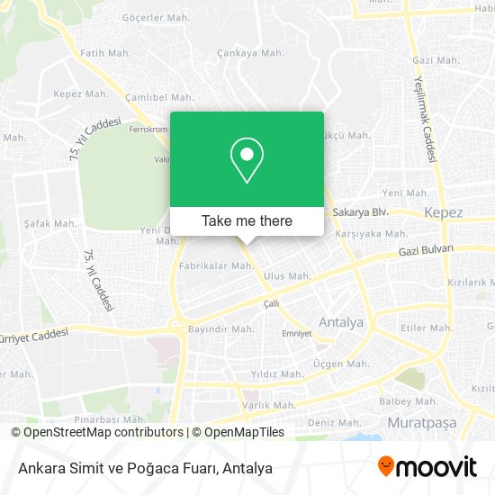 Ankara Simit ve Poğaca Fuarı map