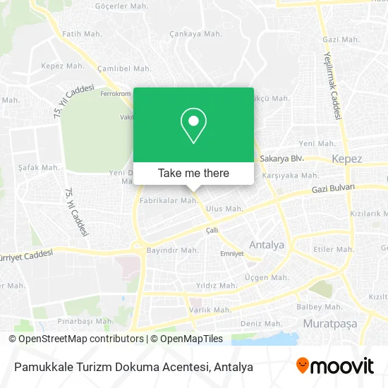 Pamukkale Turizm Dokuma Acentesi map