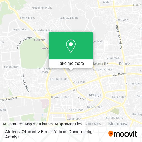 Akdeniz Otomativ Emlak Yatirim Danismanligi map