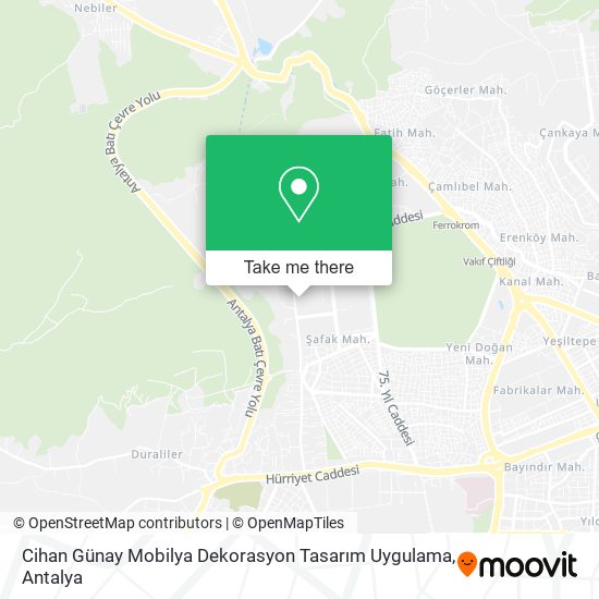 Cihan Günay Mobilya Dekorasyon Tasarım Uygulama map