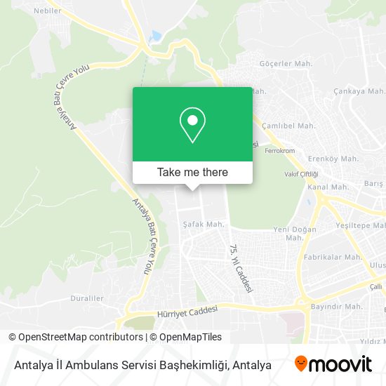 Antalya İl Ambulans Servisi Başhekimliği map