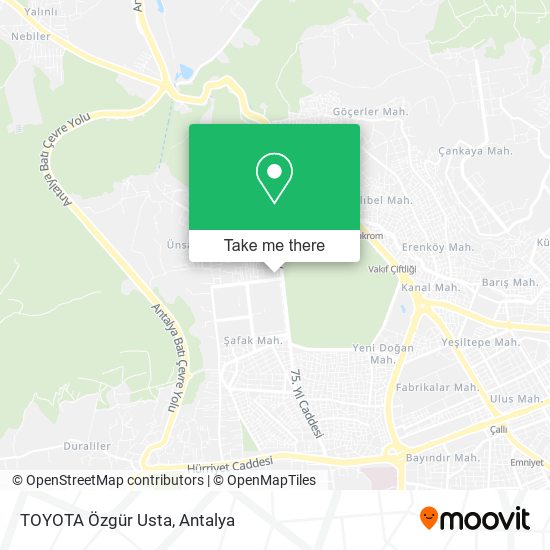 TOYOTA Özgür Usta map