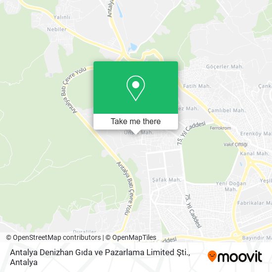 Antalya Denizhan Gıda ve Pazarlama Limited Şti. map