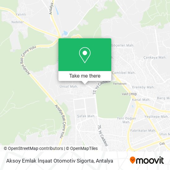 Aksoy Emlak İnşaat Otomotiv Sigorta map
