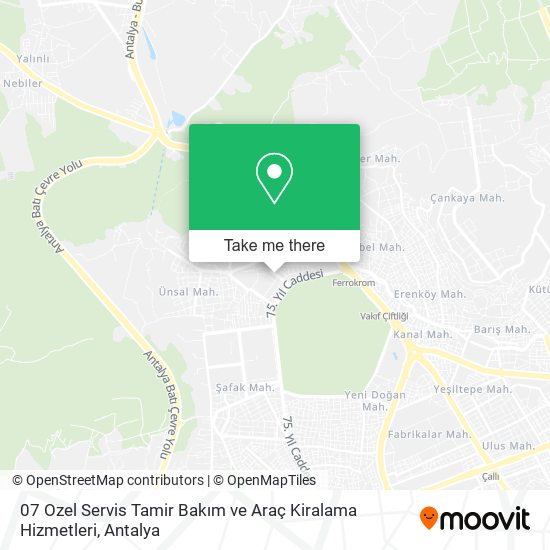 07 Ozel Servis Tamir Bakım ve Araç Kiralama Hizmetleri map