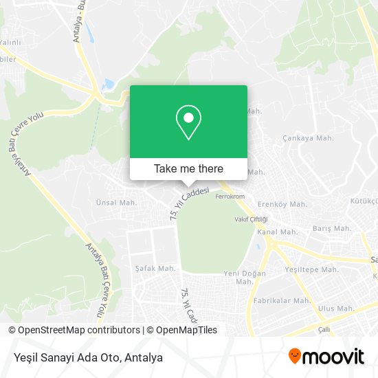 Yeşil Sanayi Ada Oto map