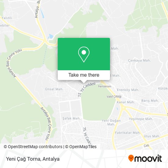 Yeni Çağ Torna map