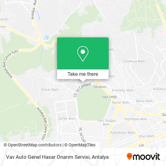 Vav Auto Genel Hasar Onarım Servisi map
