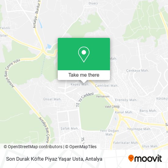 Son Durak Köfte Piyaz Yaşar Usta map
