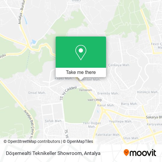 Döşemealti Teknikeller Showroom map