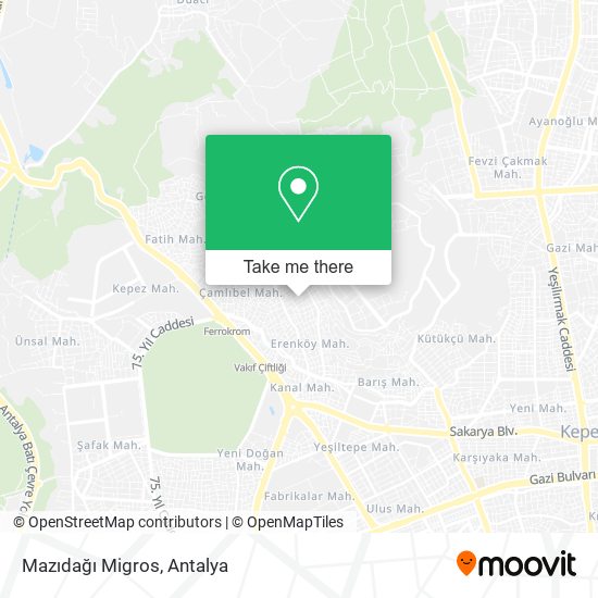 Mazıdağı Migros map