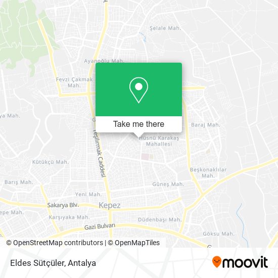 Eldes Sütçüler map