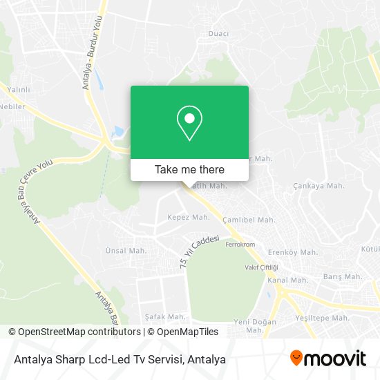 Antalya Sharp Lcd-Led Tv Servisi map